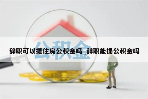 辞职可以提住房公积金吗_辞职能提公积金吗